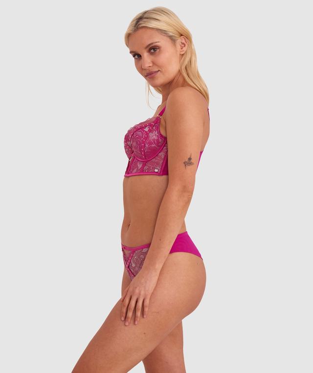 Vamp Dolce Push Up Longline Bra - Pink