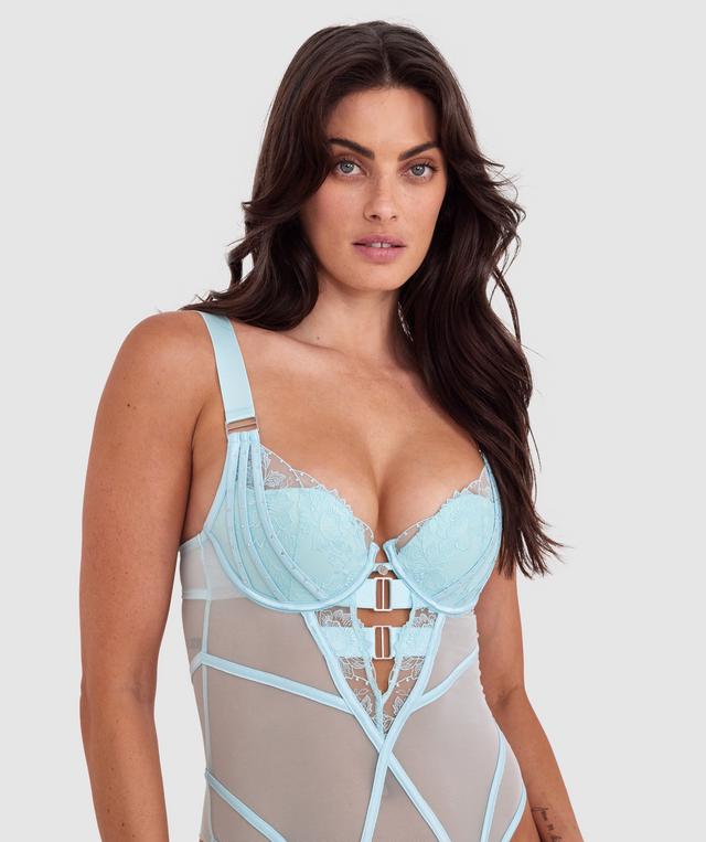 Vamp Dream On Push Up Bodysuit - Sky Blue