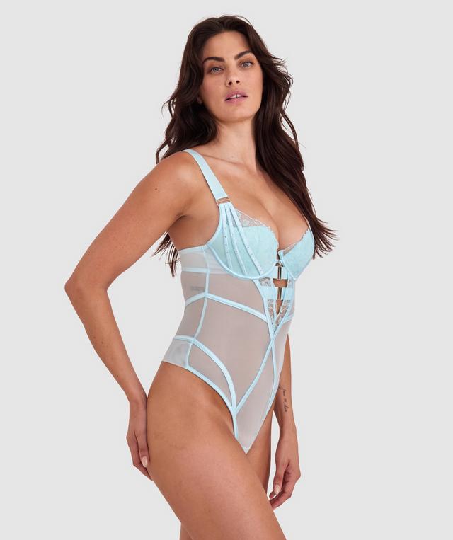 Vamp Dream On Push Up Bodysuit - Sky Blue