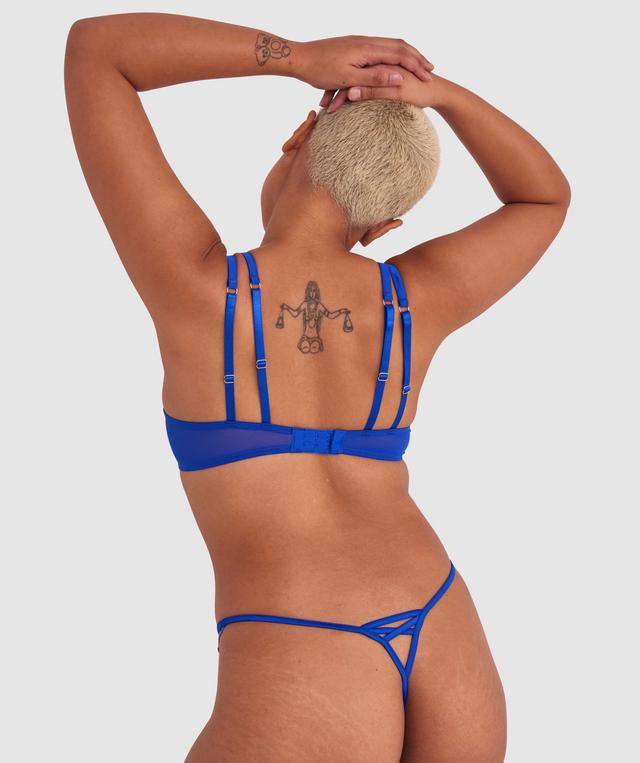 Vamp Enjoy Lovebirds Double Push Up Bra - Cobalt Blue