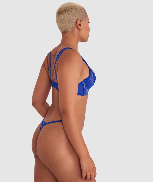 Vamp Enjoy Lovebirds Double Push Up Bra - Cobalt Blue