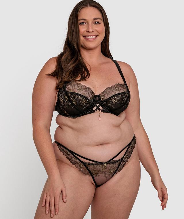 Vamp Enjoy Lovebirds Full Cup Bra - Black