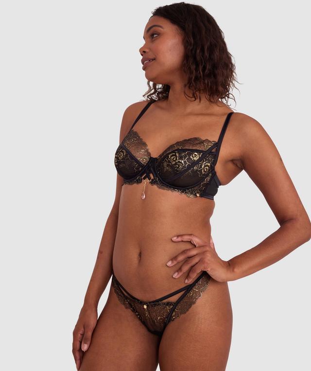 Vamp Enjoy Lovebirds Full Cup Bra - Black