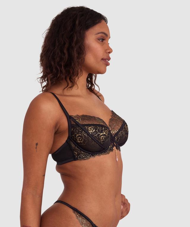 Vamp Enjoy Lovebirds Full Cup Bra - Black