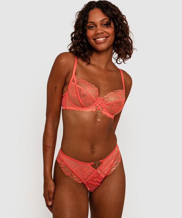 Vamp Enjoy Lovebirds High Waist Brief - Light Coral