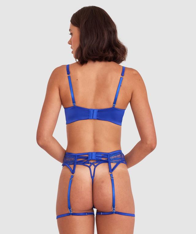 Vamp Eyes On You Suspender - Cobalt Blue