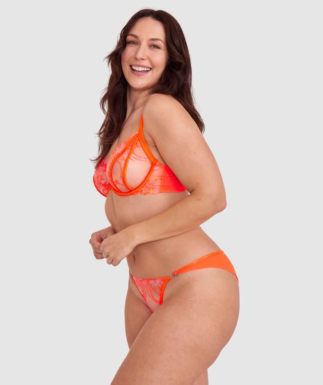 Vamp Flaming Hearts Underwire Bra - Orange