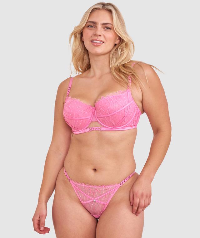 Vamp Flossy Double Push Up Bra - Pink