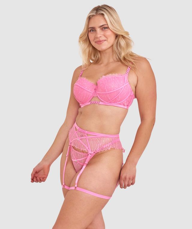 Vamp Flossy Suspender - Pink