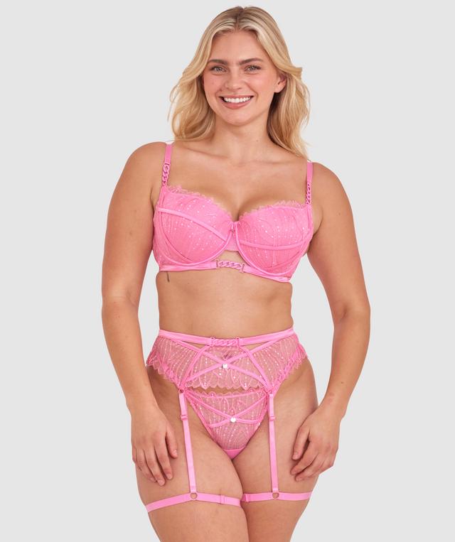 Vamp Flossy Suspender - Pink