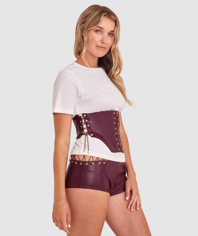 Vamp Flustered Waspie - Dark Red