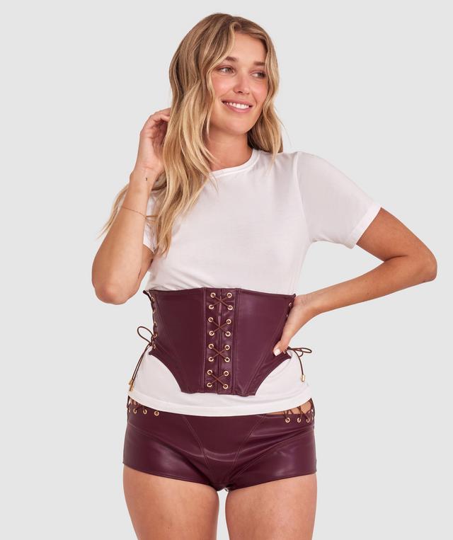 Vamp Flustered Waspie - Dark Red