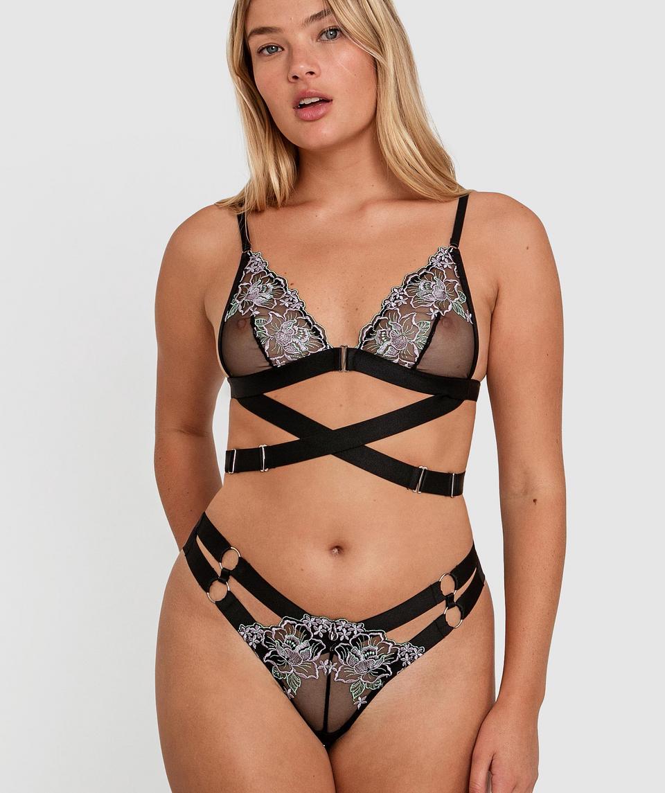 Vamp Glow Getter Bralette - Black