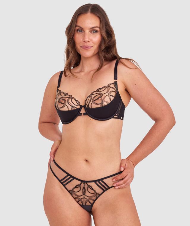 Vamp Heatwave High Leg G String - Black