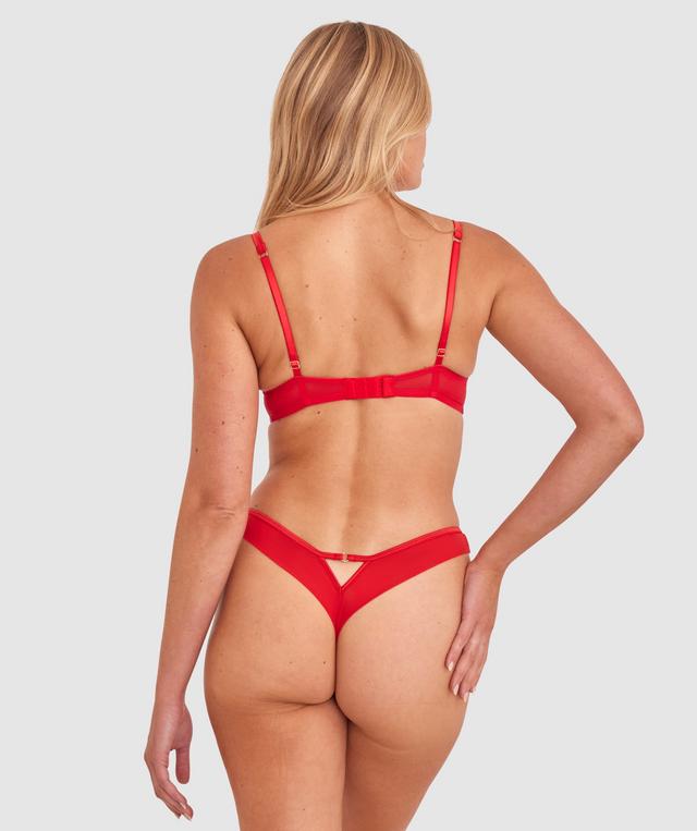 Vamp Heatwave High Leg G String - Dark Red