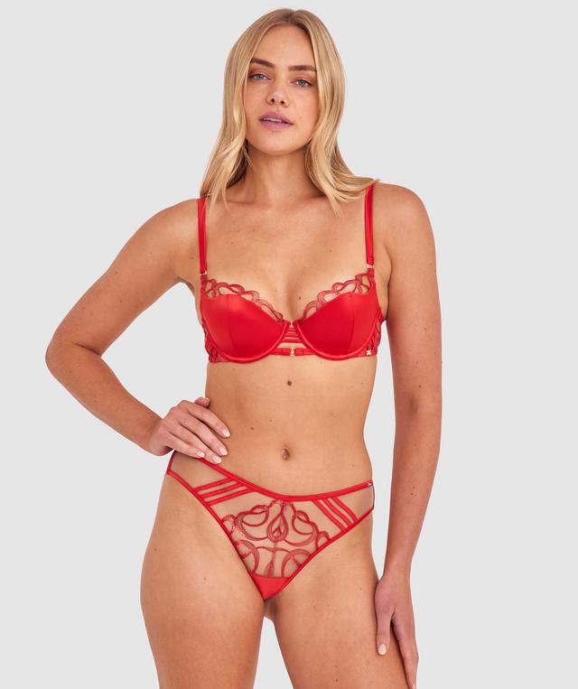 Vamp Heatwave Push Up Bra - Dark Red
