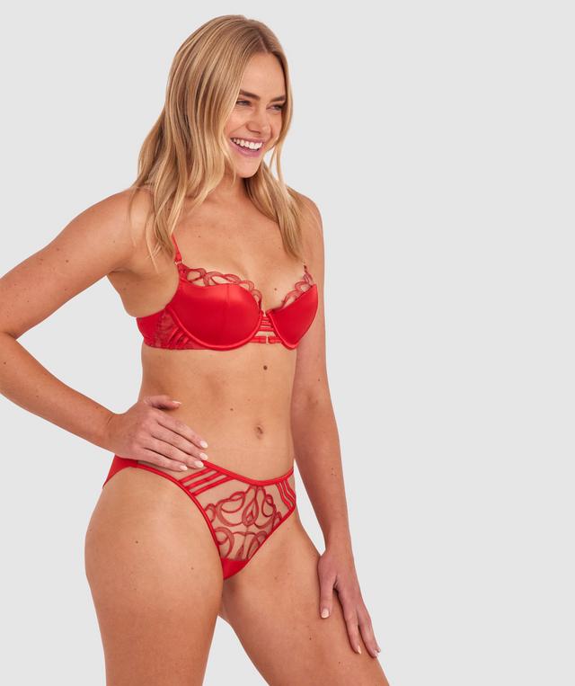 Vamp Heatwave Push Up Bra - Dark Red