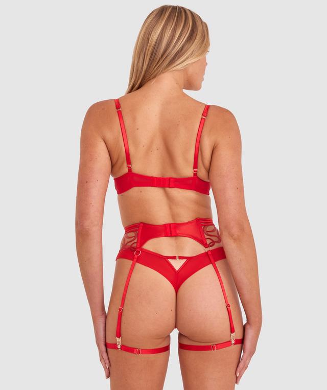Vamp Heatwave Suspender - Dark Red