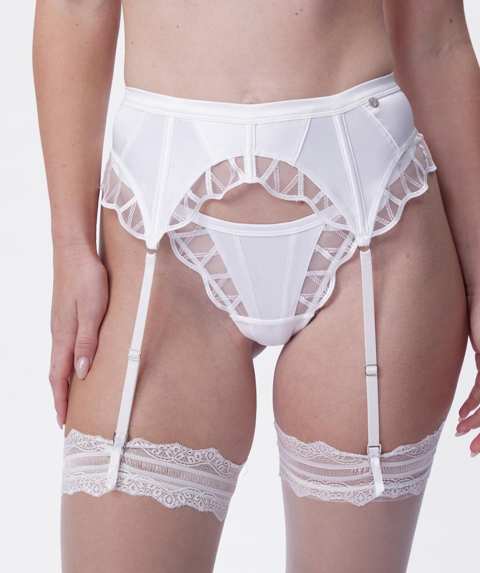Vamp Hopeless Romantic Suspender - Ivory