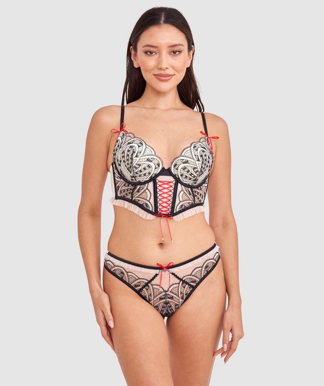 Vamp Joke's On You High Leg Brazilian Knicker - Black