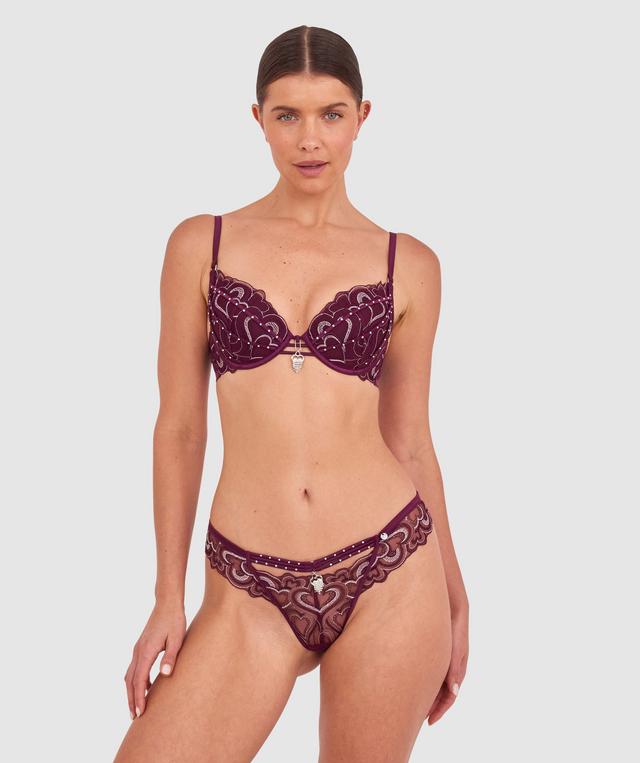 Vamp Love Hurts Brazilian Knicker - Berry