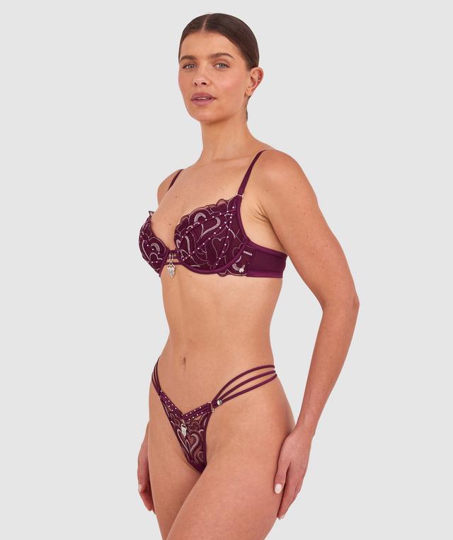 Vamp Love Hurts Push Up Bra - Berry
