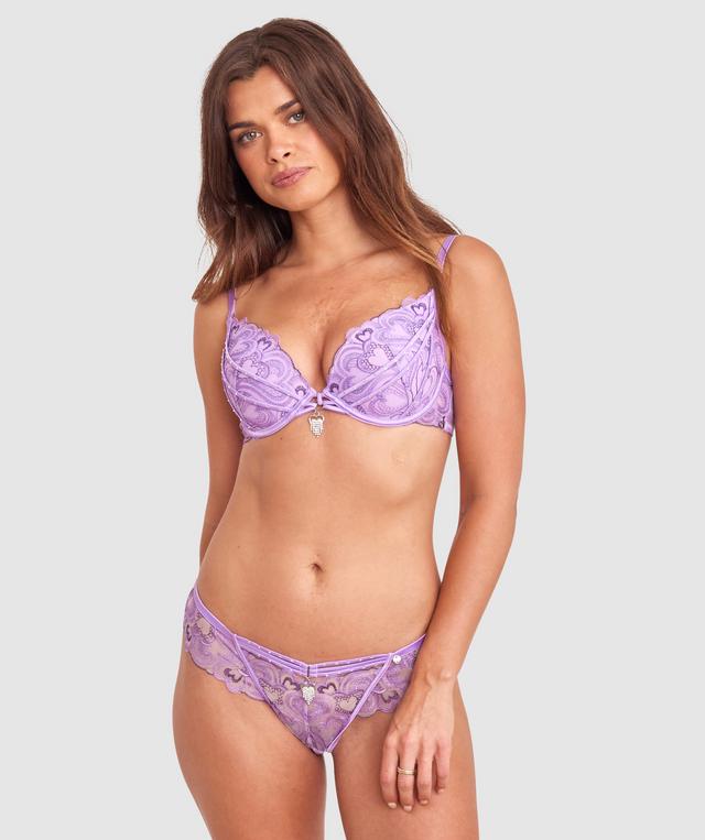 Vamp Love Hurts Push Up Bra - Purple