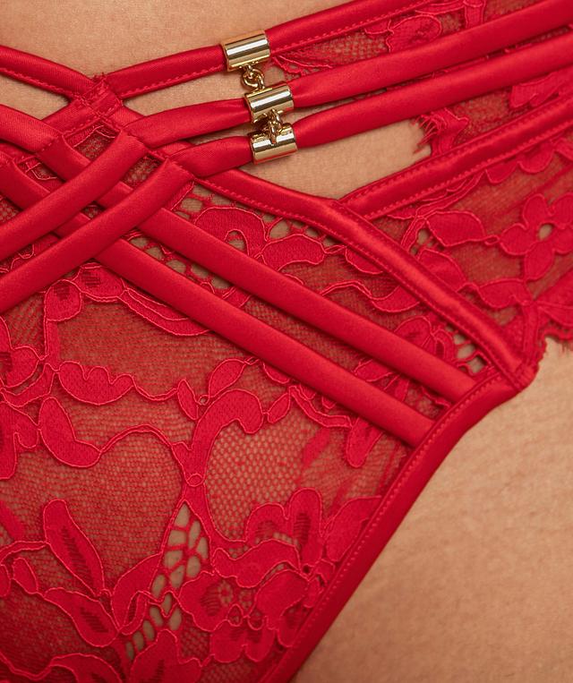 Vamp Lys First High Waist Brazilian Knicker - Red