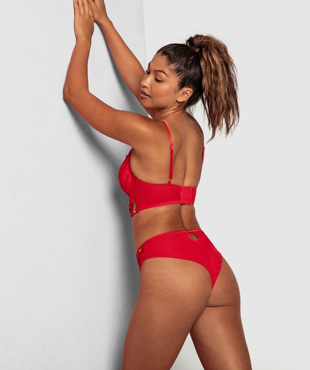 Vamp Lys First High Waist Brazilian Knicker - Red