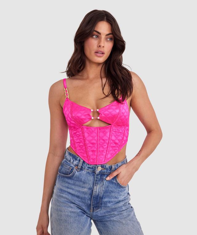 Vamp Miami Heat Corset - Fuchsia Pink