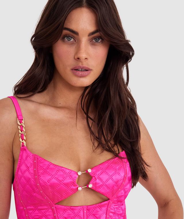 Vamp Miami Heat Corset - Fuchsia Pink