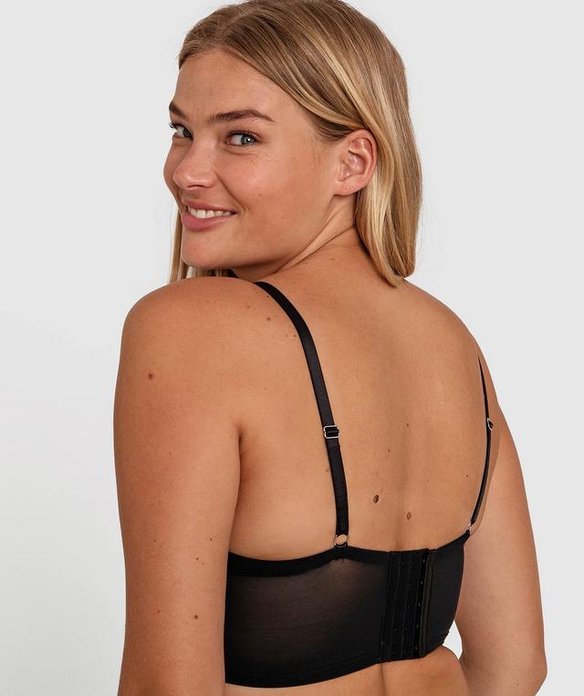 Vamp Midnight Minerva Double Push Up Bra - Black