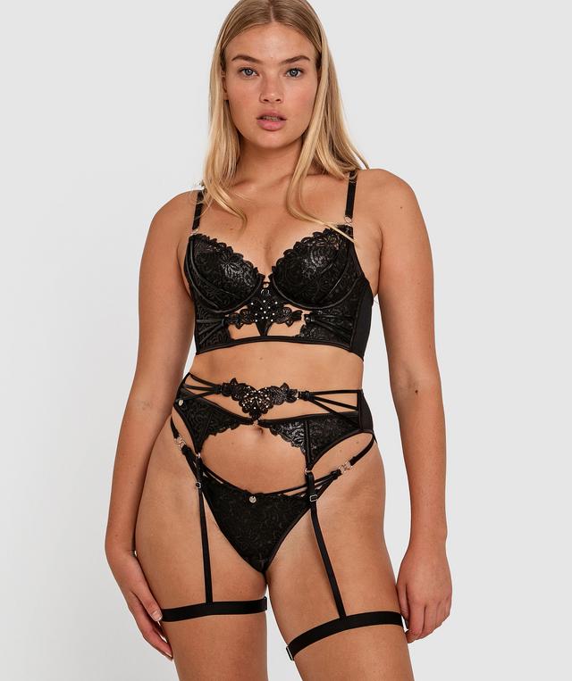 Vamp Midnight Minerva Suspender - Black