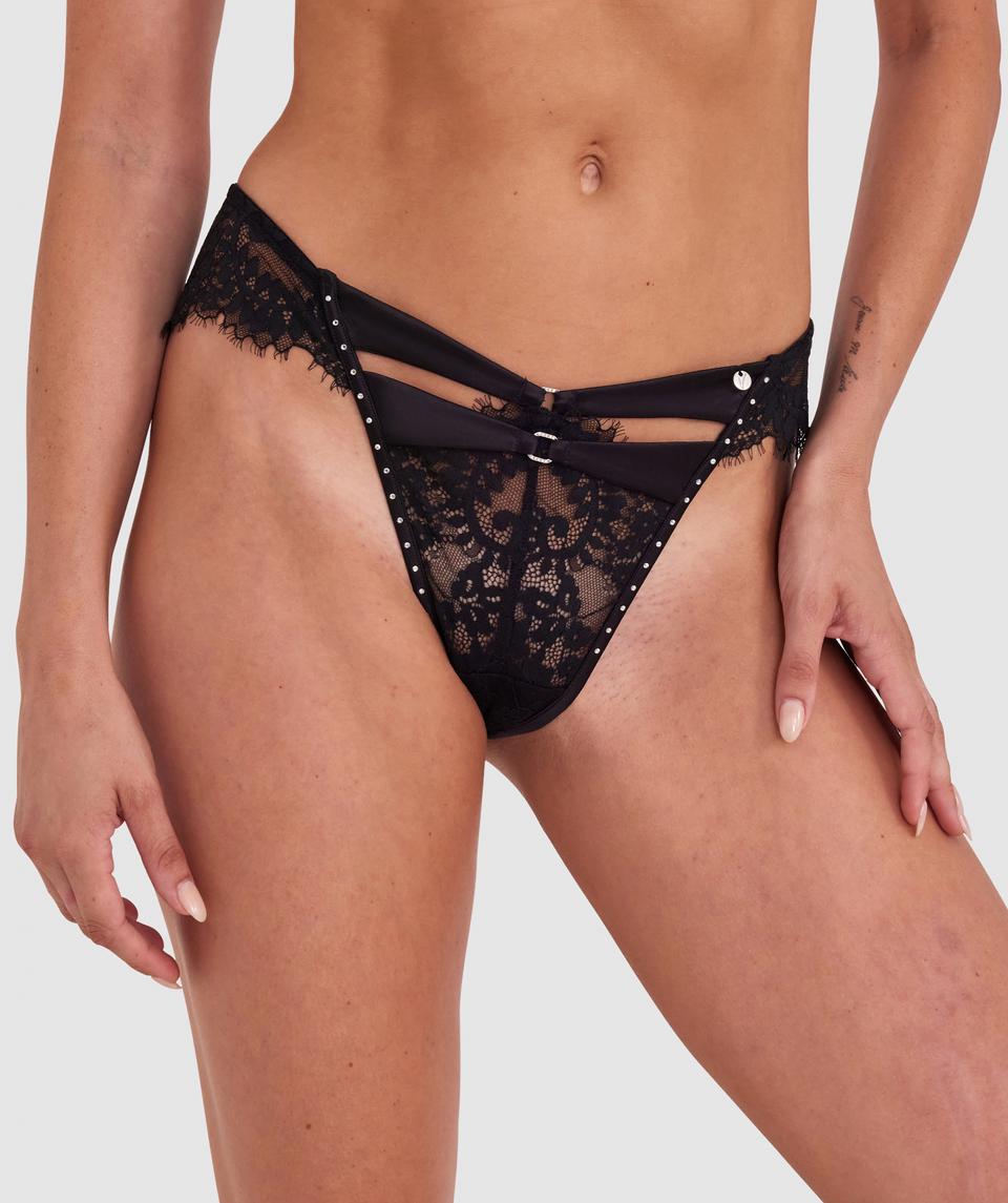 Vamp Moonlight In Monaco Brazilian Knicker - Black