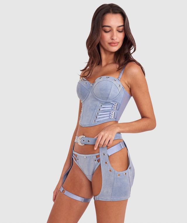 Vamp One More Time Suspender - Blue Denim