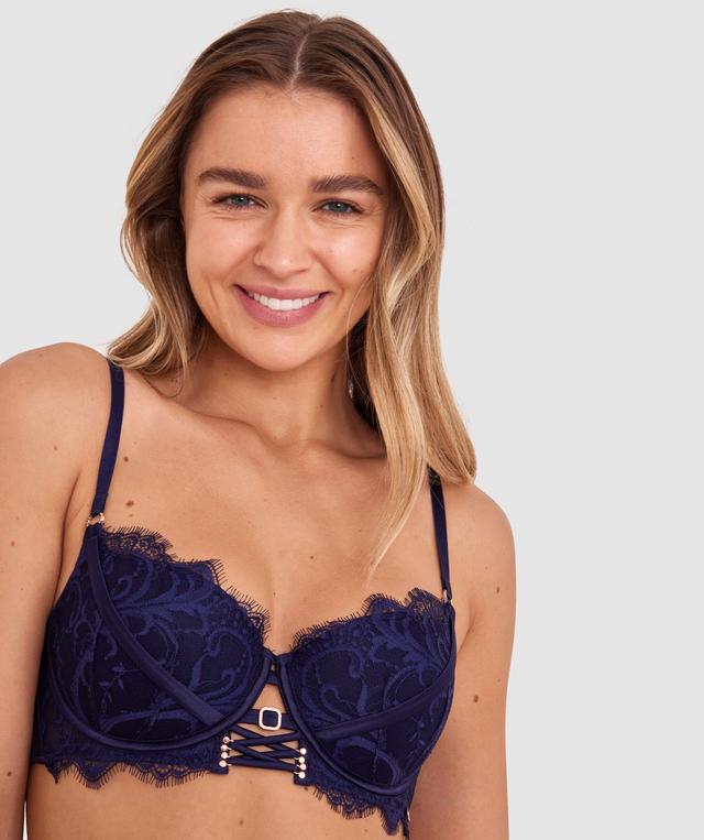 Vamp One Night Only Double Push Up Bra - Navy