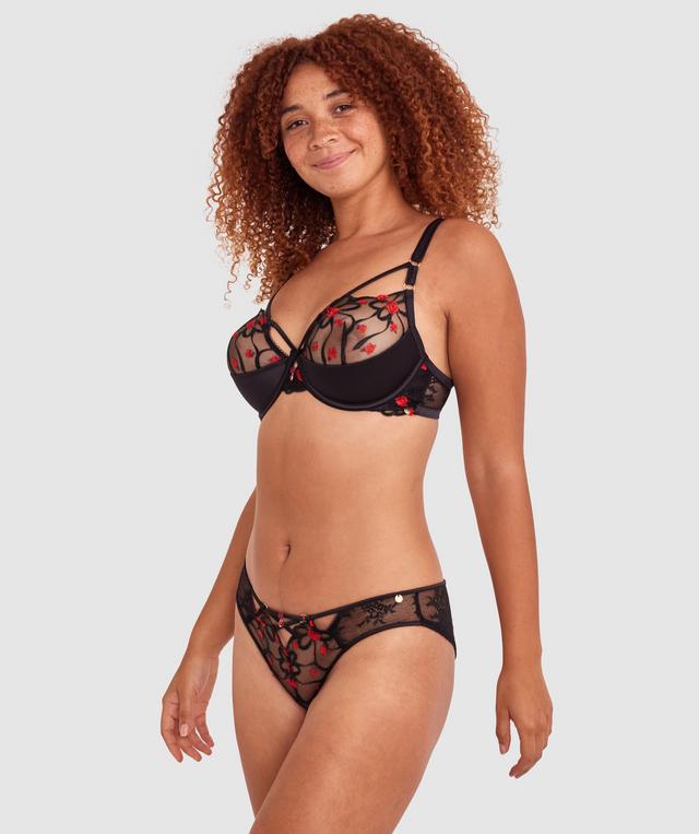 Vamp Out For Blood Push Up Bra - Black