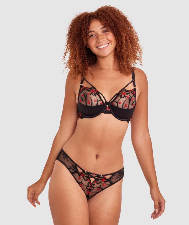 Vamp Out For Blood Push Up Bra - Black