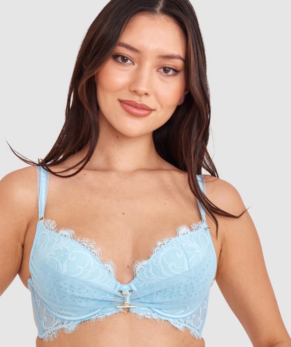 Vamp Promise Me Push Up Bra - Pale Blue