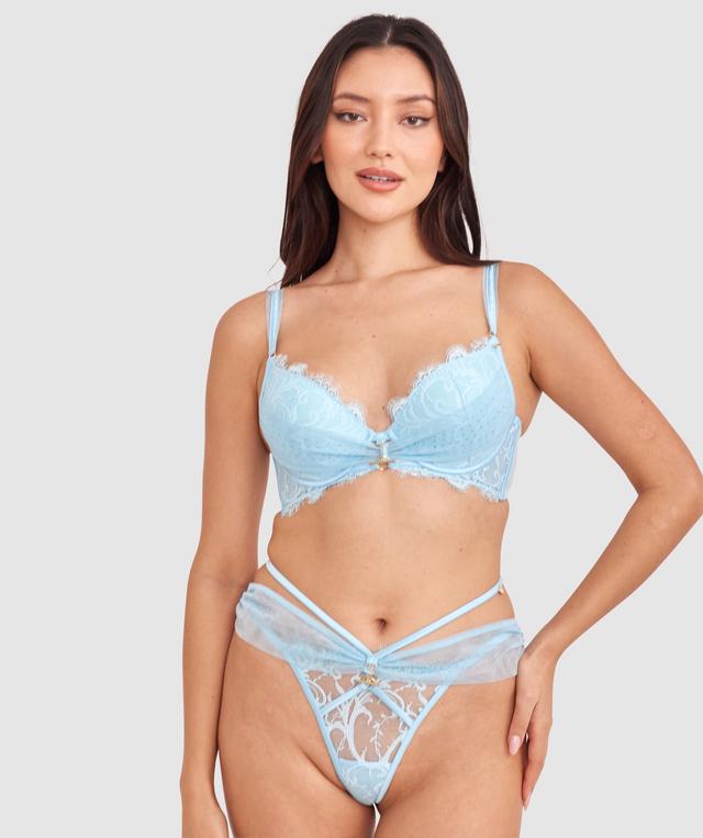 Vamp Promise Me Push Up Bra - Pale Blue