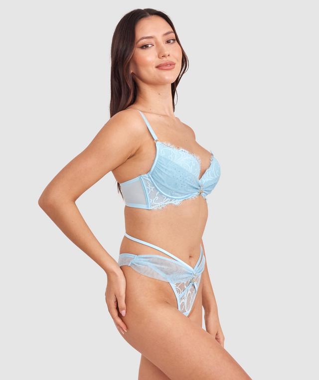 Vamp Promise Me Push Up Bra - Pale Blue
