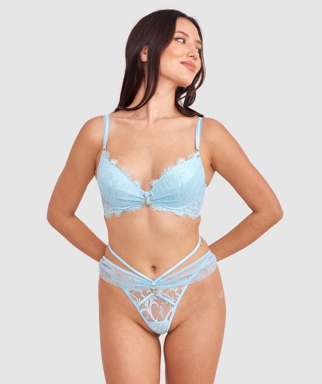 Vamp Promise Me Push Up Bra - Pale Blue