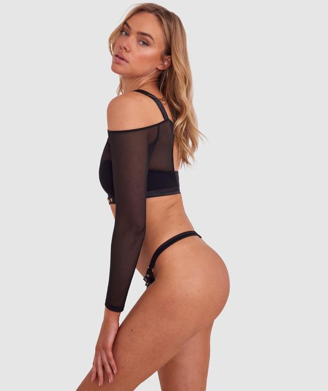 Vamp Relentless Long Sleeve Mesh Top - Black