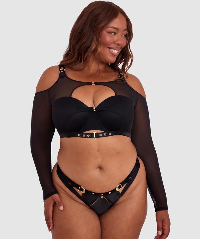Vamp Relentless Long Sleeve Mesh Top - Black