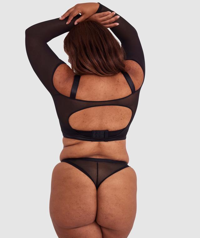 Vamp Relentless Long Sleeve Mesh Top - Black