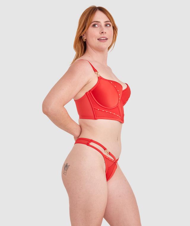 Vamp Ride Or Die High Leg G String - Red
