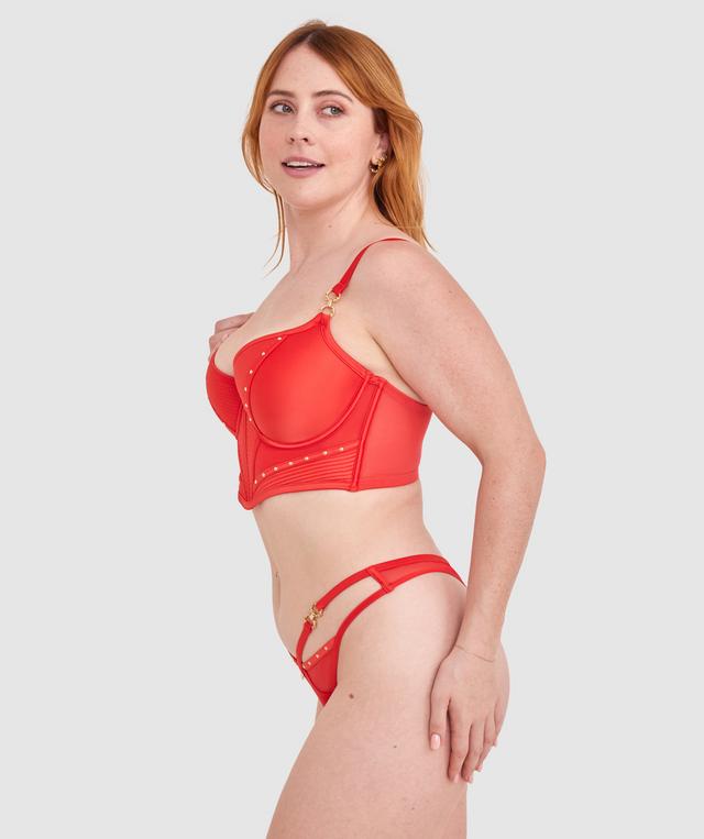 Vamp Ride Or Die High Leg G String - Red