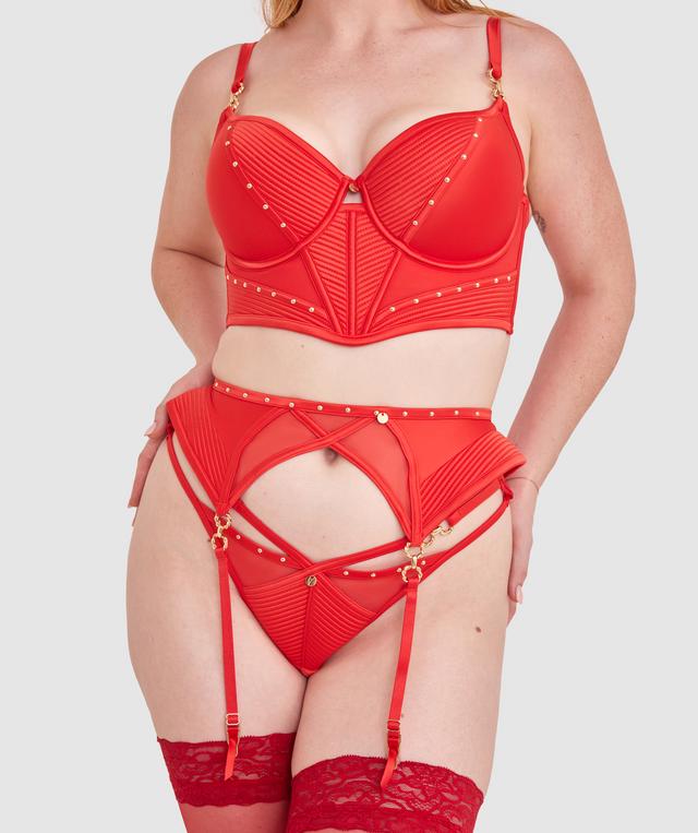 Vamp Ride Or Die Suspender - Red