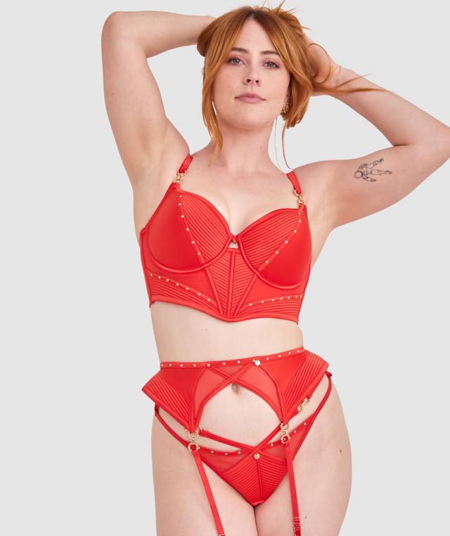 Vamp Ride Or Die Suspender - Red