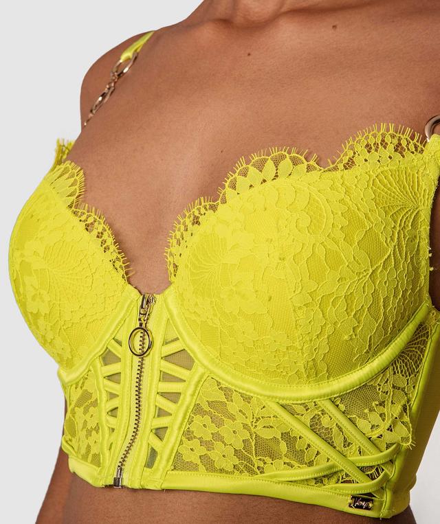 Vamp Rise and Shine Push Up Bra - Chartreuse